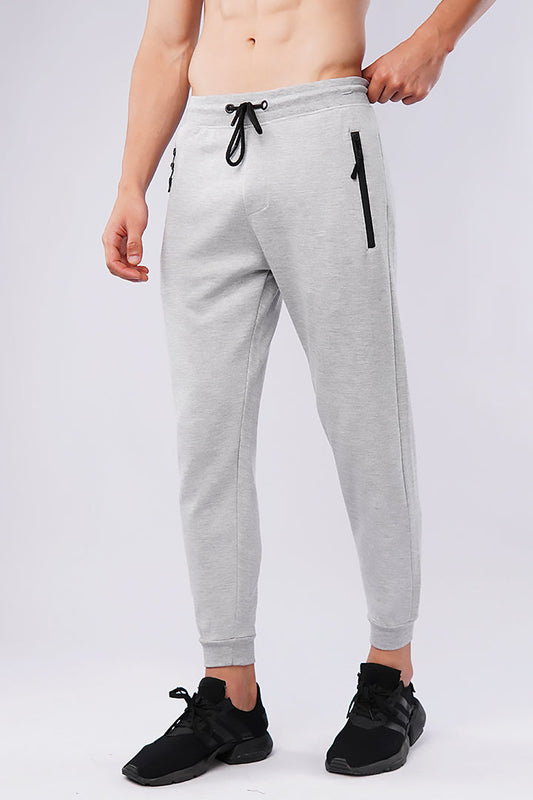 Zipper Jogger Pants - Heather Grey - Mendeez PK 