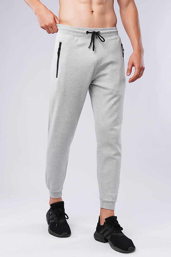 Zipper Jogger Pants - Heather Grey - Mendeez PK 