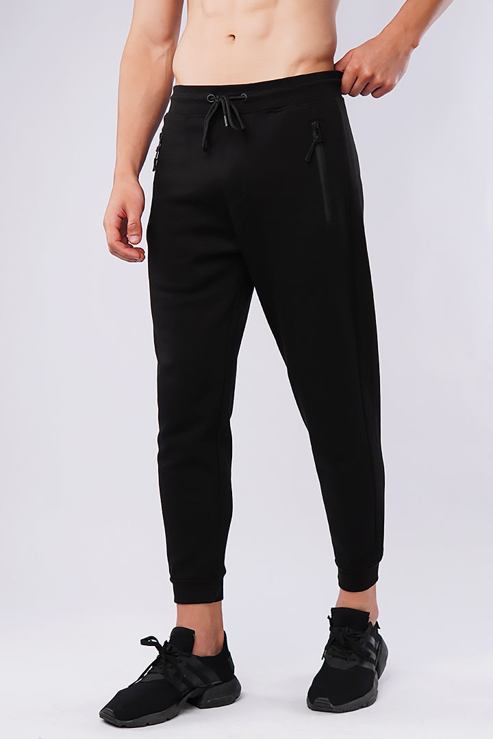 Zipper Jogger Pants - Black - Mendeez PK 