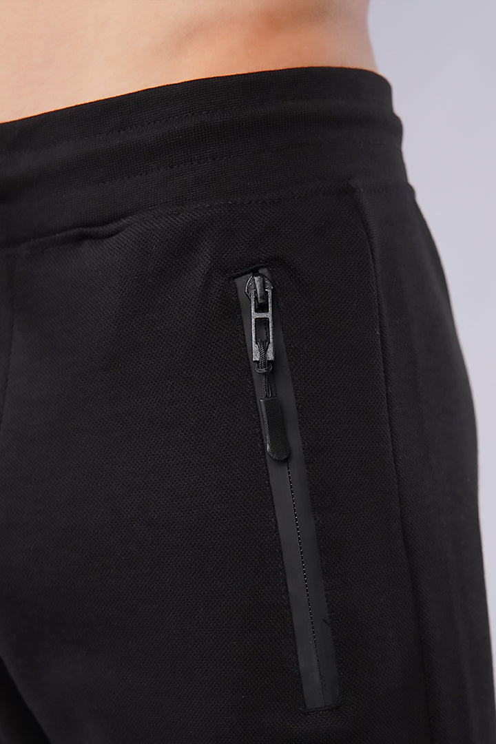 Zipper Jogger Pants - Black - Mendeez PK 