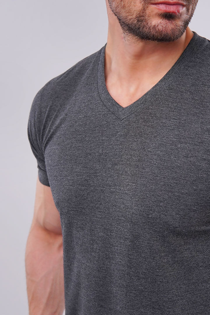 Ashy V-Neck T-shirt - Mendeez UAE 