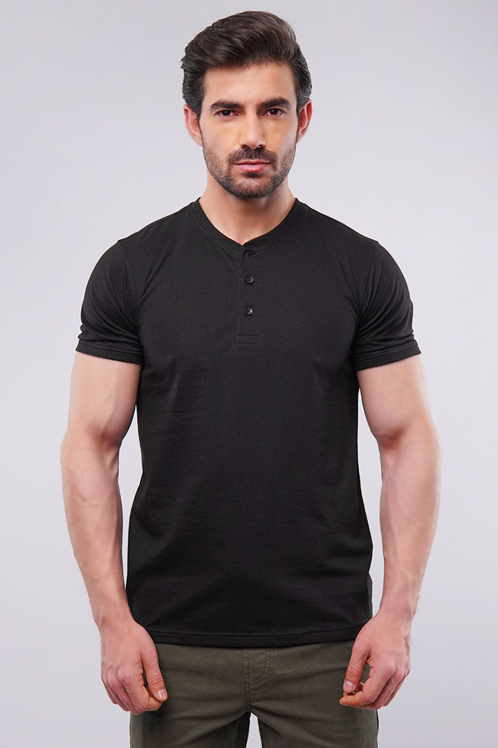 Ebony Henley T-shirt - Mendeez UAE 