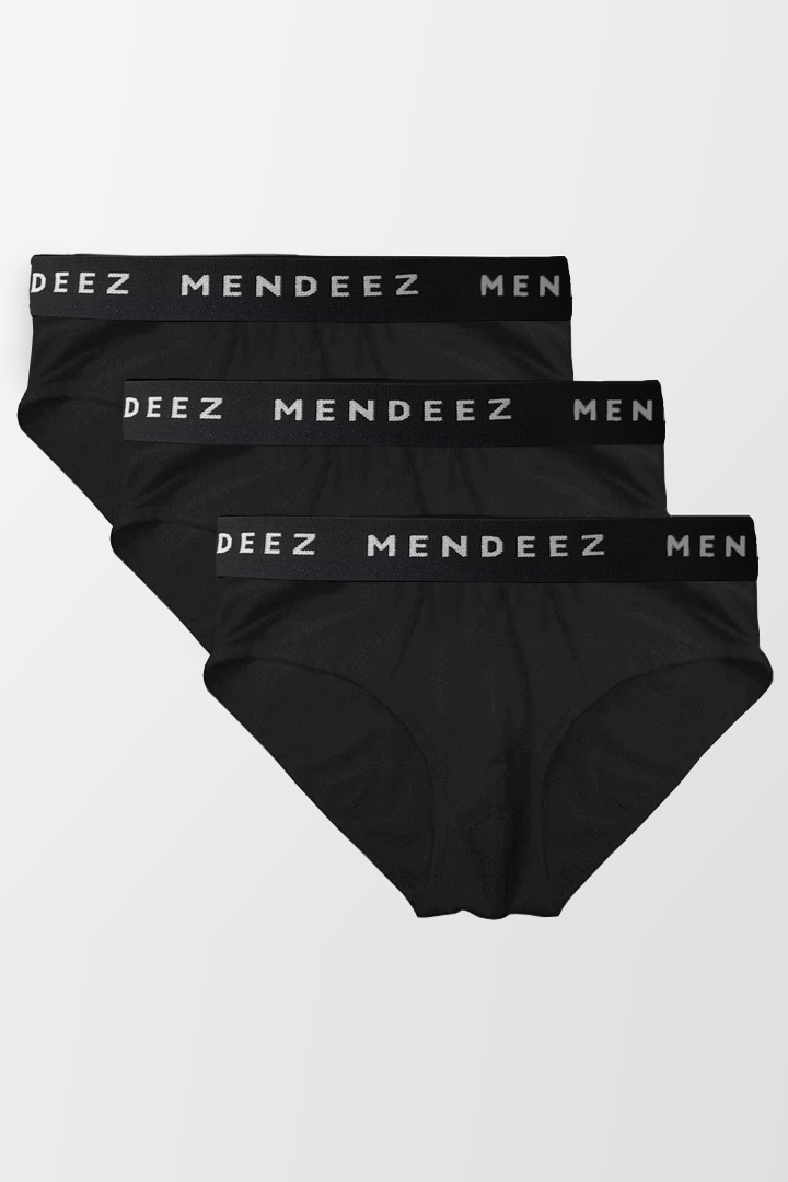 Jacquard Brief - Pack of 3 - Black - Mendeez UAE 