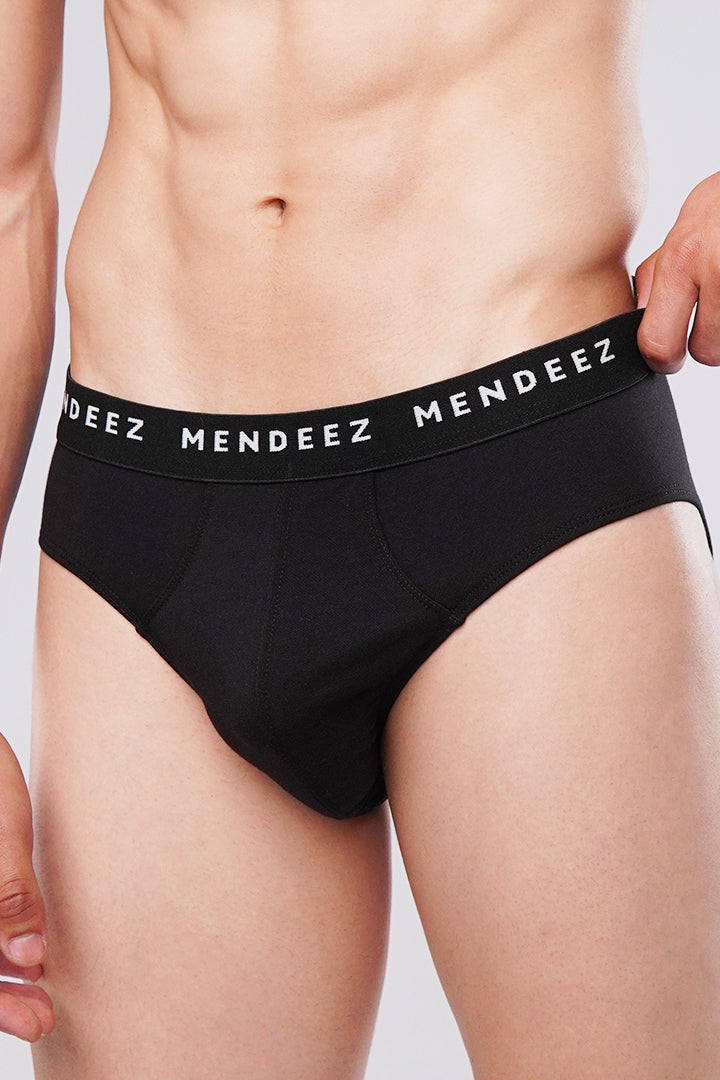 Jacquard Briefs - Pack of 3 (Black, White, Heather Grey) - Mendeez PK 