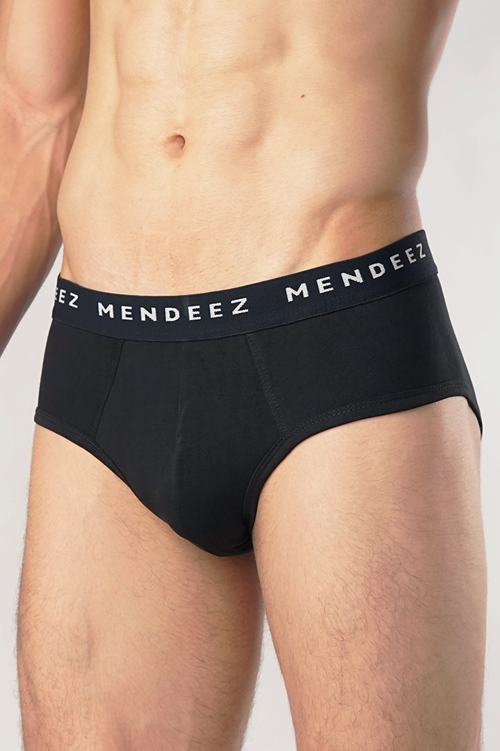 Jacquard Brief - Pack of 3 - Black - Mendeez UAE 