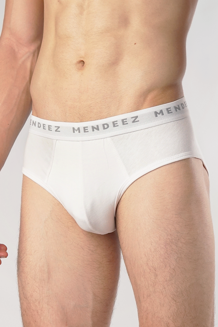 Jacquard Brief - Pack of 3 - White - Mendeez UAE 