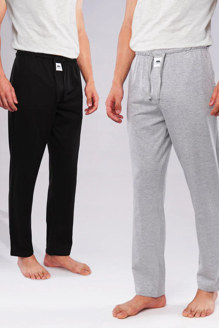 Jersey Pajama - Pack of 2 Black and Heather grey - Mendeez UAE 