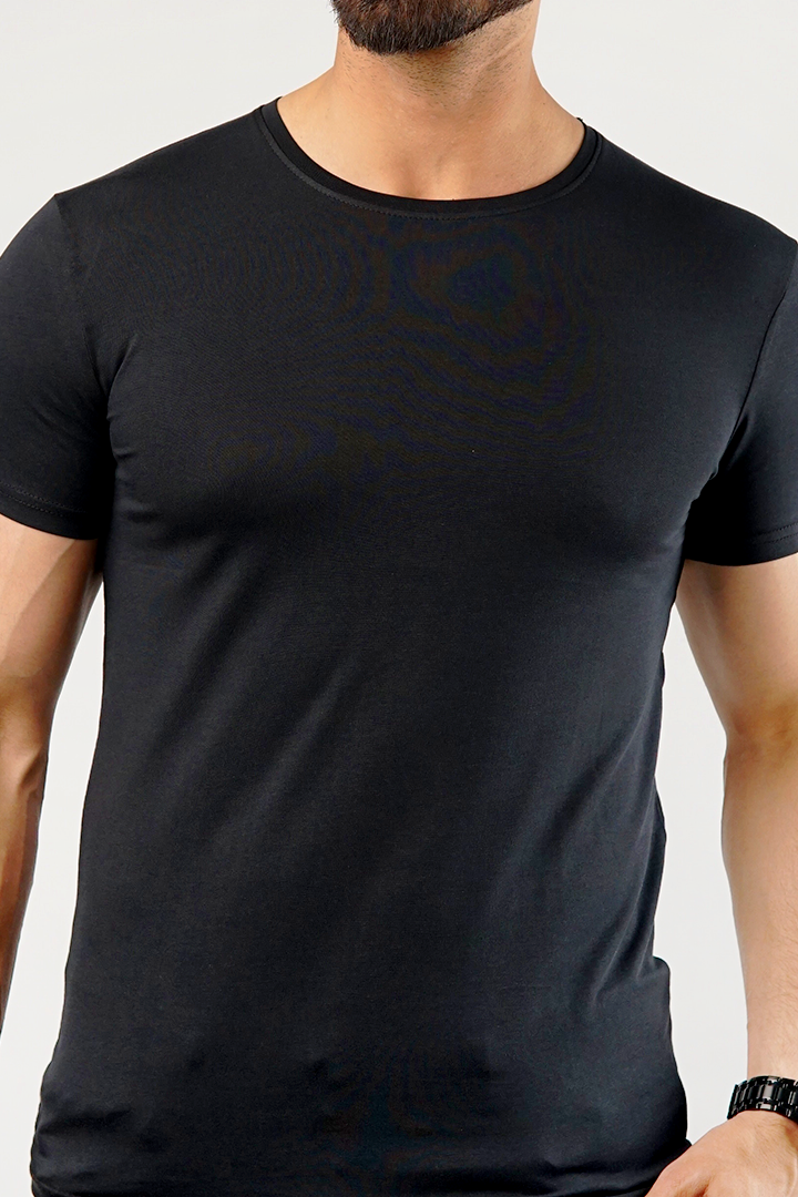 Undershirt Cotton Lycra - (Black) - Mendeez UAE 