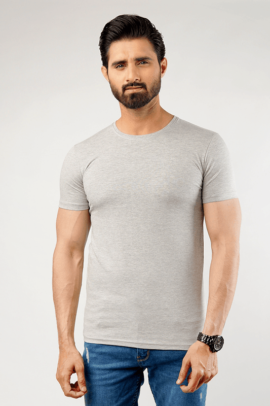 Undershirt Cotton Lycra -(Heather Grey)-MENDEEZ-Undershirt