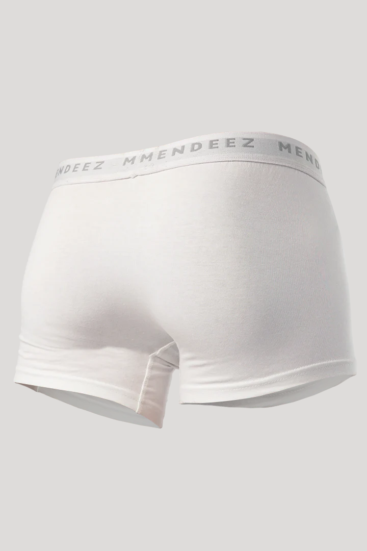 Jacquard Boxer Trunks - Pack of 3 - White - Mendeez UAE 