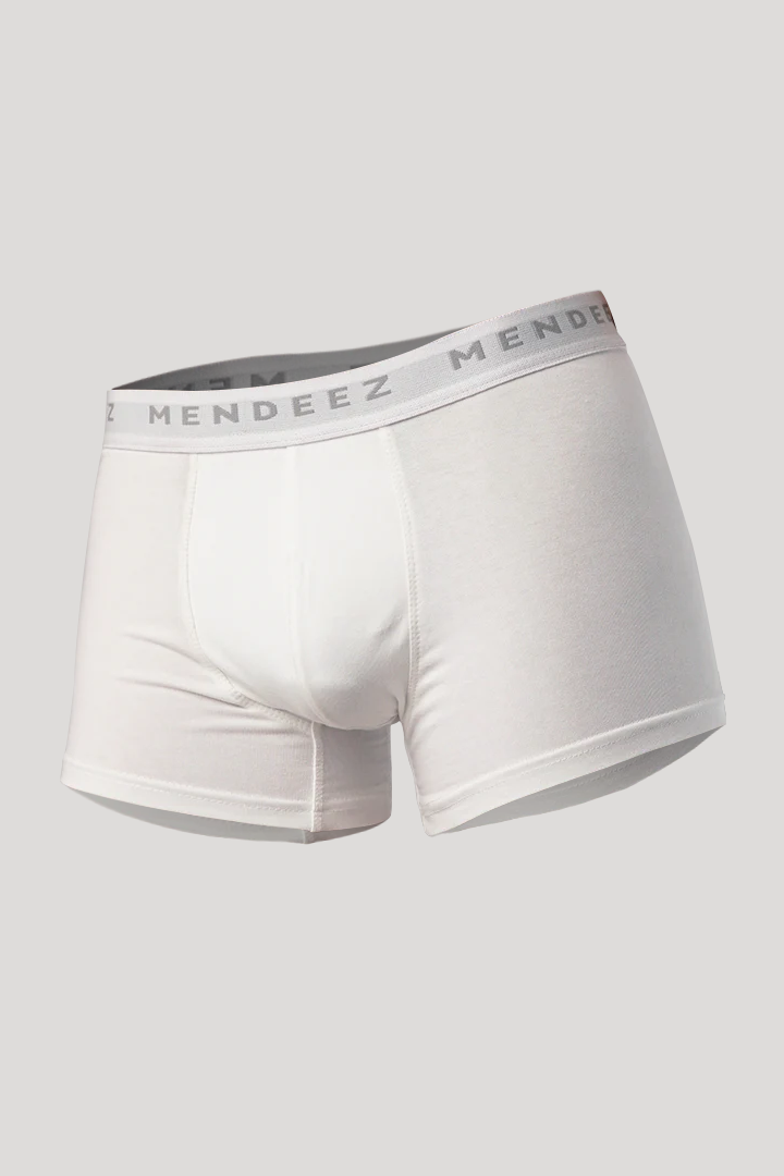 Jacquard Boxer Trunks - Pack of 3 - White - Mendeez UAE 